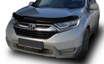 2 879 р. Дефлектор капота SIM Honda CR-V RW,RT дорестайлинг (2016-2020)  с доставкой в г. Санкт‑Петербург. Увеличить фотографию 1