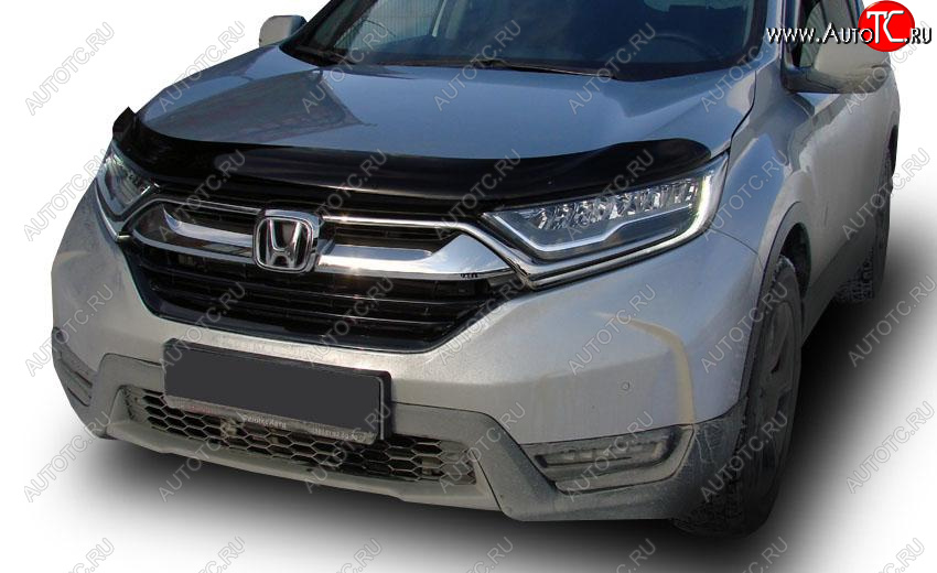 2 879 р. Дефлектор капота SIM Honda CR-V RW,RT дорестайлинг (2016-2020)  с доставкой в г. Санкт‑Петербург