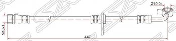 1 129 р. Тормозной шланг передний SAT (левый)  Honda Fit ( GE,  2) - Jazz  с доставкой в г. Санкт‑Петербург. Увеличить фотографию 1