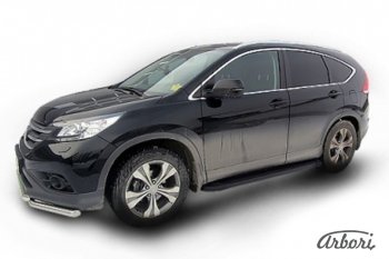 11 609 р. Порожки для ног Arbori Optima Black  Honda CR-V  RM1,RM3,RM4 (2012-2018) дорестайлинг, рестайлинг  с доставкой в г. Санкт‑Петербург. Увеличить фотографию 1