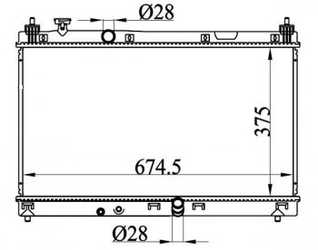 Радиатор SAT (пластинчатый, GK3/GK4) Honda (Хонда) Fit (Фит) ( GP,GK,  3,  3 GP,GK) (2013-2020) GP,GK, 3, 3 GP,GK  дорестайлинг, GP,GK 1-ый рестайлинг, 2-ой рестайлинг