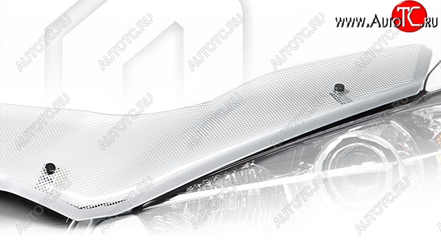 1 989 р. Дефлектор капота CA-Plastiс  Honda Freed Spike  1 (2010-2011) (Шелкография серебро)  с доставкой в г. Санкт‑Петербург