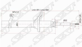 3 499 р. Левый амортизатор передний SAT  Honda HR-V ( GH1,GH2,  GH3, GH4,  GH1, GH2) (1998-2005) дорестайлинг 3 дв., дорестайлинг 5 дв., рестайлинг 3 дв., рестайлинг 5 дв.  с доставкой в г. Санкт‑Петербург. Увеличить фотографию 1