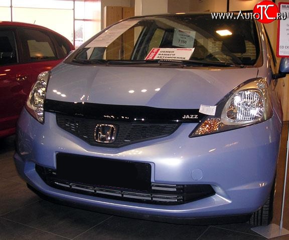 3 199 р. Дефлектор капота NovLine Honda Jazz (2008-2015)  с доставкой в г. Санкт‑Петербург