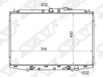 7 299 р. Радиатор двигателя SAT (пластинчатый, МКПП/АКПП)  Honda Odyssey ( 1,  2) (1994-2003)  с доставкой в г. Санкт‑Петербург. Увеличить фотографию 1