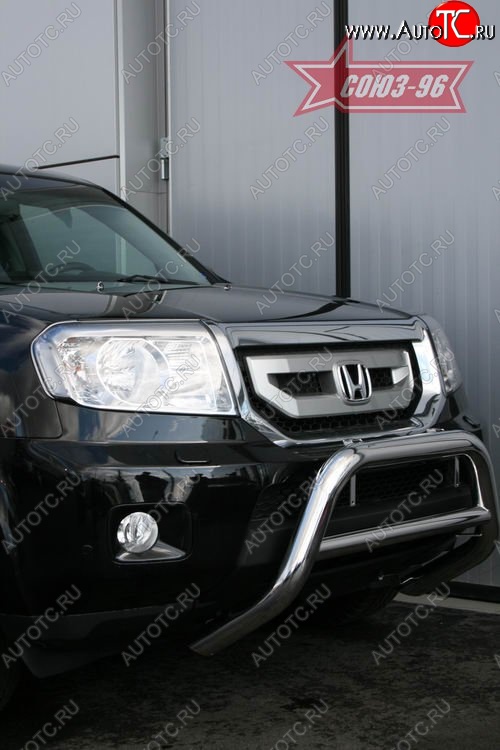 20 114 р. Защита переднего бампера Souz-96 (d76) Honda Pilot YF4 дорестайлинг (2008-2011)  с доставкой в г. Санкт‑Петербург