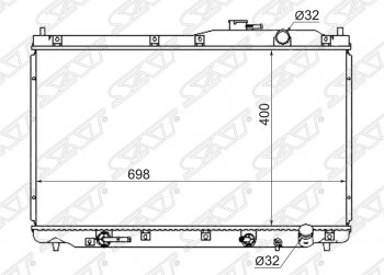 Радиатор двигателя SAT (пластинчатый, B20B, МКПП/АКПП) Honda (Хонда) StepWagon (Степ)  RF1,RF2 (1996-2001) RF1,RF2 минивэн дорестайлинг, минивэн рестайлинг