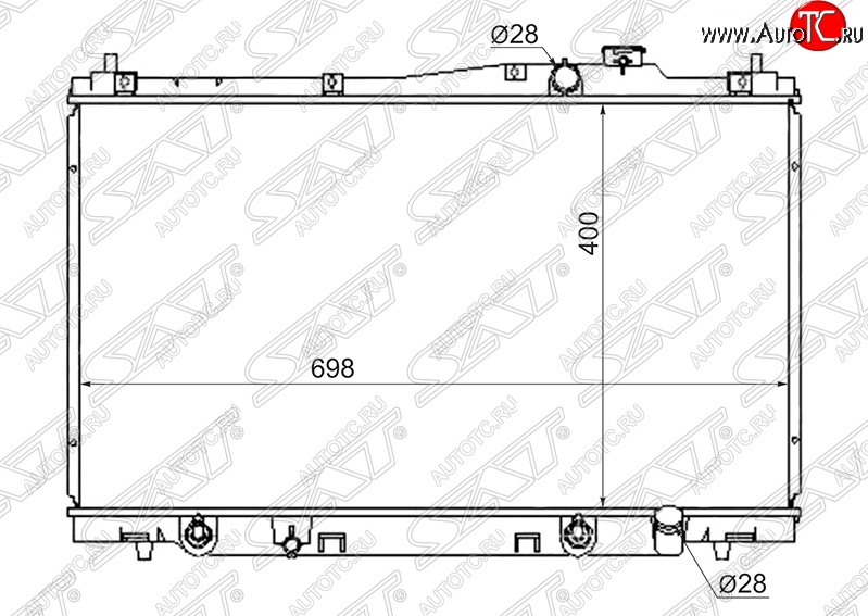 6 199 р. Радиатор двигателя SAT (пластинчатый, МКПП/АКПП) Honda Stream 1 RN1,RN3  дорестайлинг (2000-2004)  с доставкой в г. Санкт‑Петербург