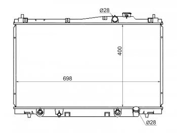 Радиатор двигателя SAT (трубчатый, МКПП/АКПП, D17A9) Honda (Хонда) Stream (Стрим) ( 1 RN1,RN3,  1 RN2,RN4, RN1, RN3, RN5) (2000-2006) 1 RN1,RN3, 1 RN2,RN4, RN1, RN3, RN5  дорестайлинг, рестайлинг