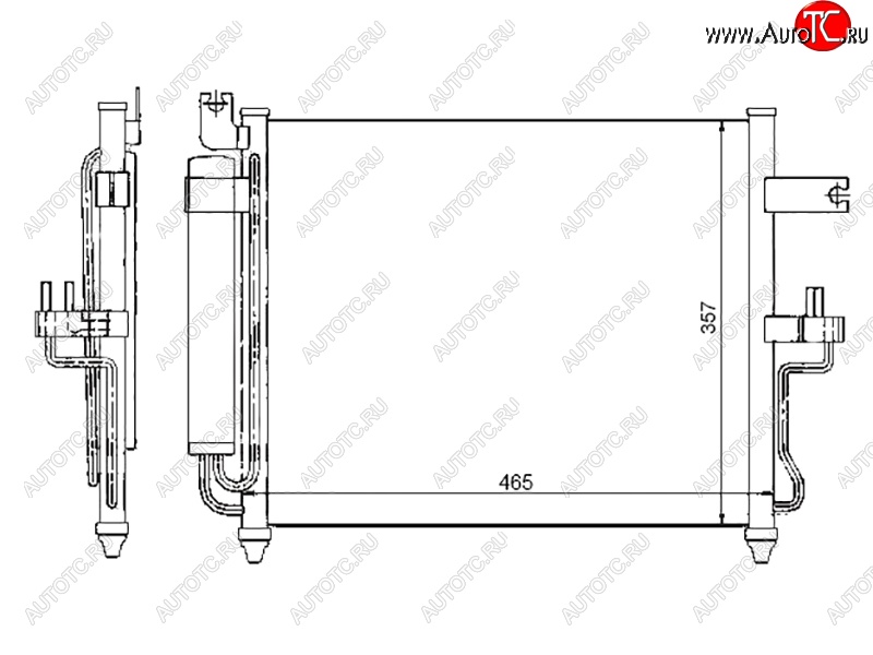 4 499 р. Радиатор кондиционера (MT) SAT  Hyundai Accent  седан ТагАЗ (2001-2012)  с доставкой в г. Санкт‑Петербург