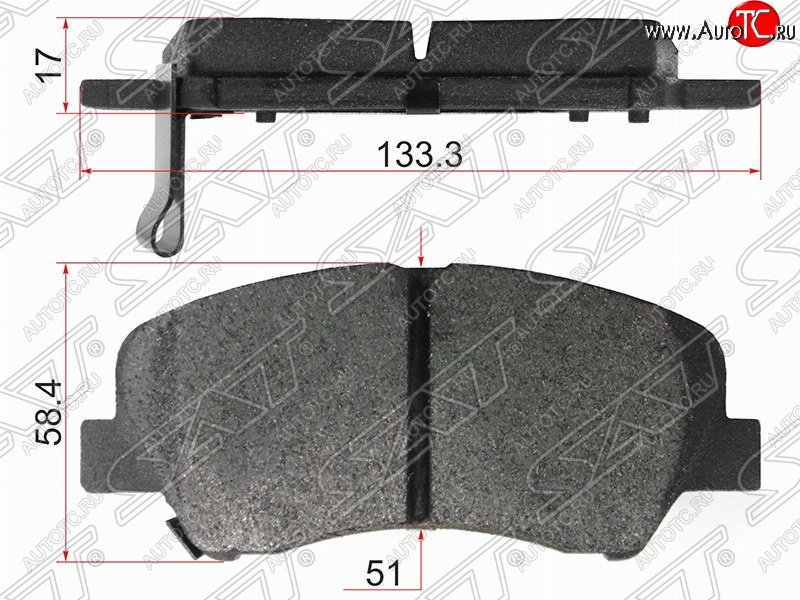 1 249 р. Колодки тормозные (передние) SAT KIA Rio 3 QB рестайлинг седан (2015-2017)  с доставкой в г. Санкт‑Петербург