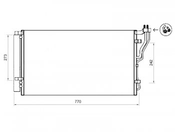 Радиатор кондиционера SAT Hyundai Grandeur HG (2011-2015)