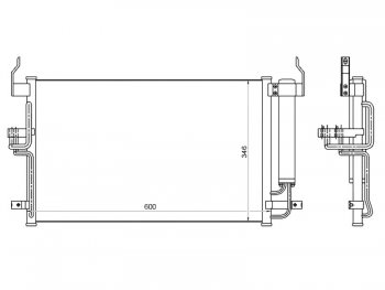 Радиатор кондиционера SAT  Coupe, Elantra ( XD,  XD2)