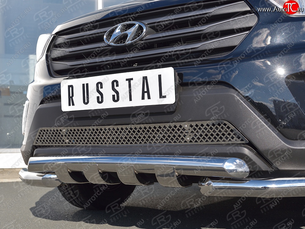 2 989 р. Решетка радиатора Russtal Hyundai Creta GS дорестайлинг (2015-2019)  с доставкой в г. Санкт‑Петербург