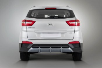 9 399 р. Накладка заднего бампера Xmug  Hyundai Creta  GS (2015-2021) дорестайлинг, рестайлинг (Неокрашенная)  с доставкой в г. Санкт‑Петербург. Увеличить фотографию 2