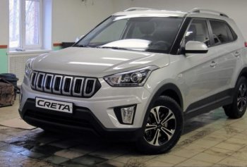 Решётка радиатора Next Hyundai Creta GS рестайлинг (2019-2021) ()