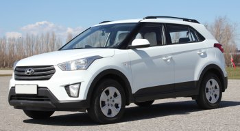 8 199 р. Комплект рейлингов АПС Hyundai Creta GS дорестайлинг (2015-2019) (Серебристые без поперечин )  с доставкой в г. Санкт‑Петербург. Увеличить фотографию 6