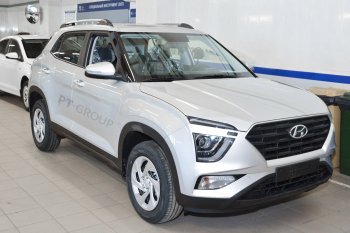 7 999 р. Рейлинги Petroil Tuning  Hyundai Creta  SU (2021-2024) (Серебристый муар)  с доставкой в г. Санкт‑Петербург. Увеличить фотографию 6