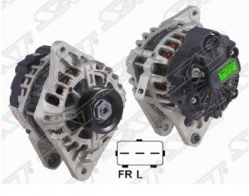 11 599 р. Генератор SAT (12V/90A, Hyundai 1.8, 2.0 / KIA 2.0)  Hyundai Elantra ( HD,  MD) (2006-2013), KIA Soul  AM (2008-2014), KIA Sportage  2 JE,KM (2008-2010)  с доставкой в г. Санкт‑Петербург. Увеличить фотографию 1