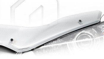 2 059 р. Дефлектор капота CA-Plastiс  Hyundai Elantra  MD (2010-2013) (Шелкография серебро)  с доставкой в г. Санкт‑Петербург. Увеличить фотографию 1
