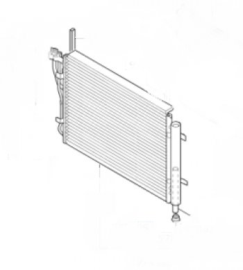 6 099 р. Радиатор кондиционера SAT Hyundai i20 PB хэтчбэк дорестайлинг (2008-2012)  с доставкой в г. Санкт‑Петербург. Увеличить фотографию 1