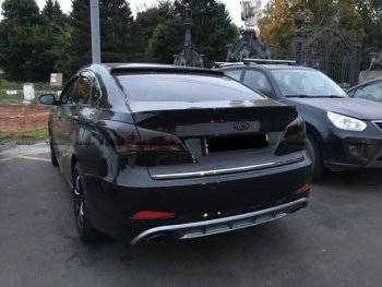 5 649 р. Юбка заднего бампера АВТОКРАТ Hyundai I40 1 VF дорестайлинг седан (2011-2015) (Неокрашенная)  с доставкой в г. Санкт‑Петербург. Увеличить фотографию 3