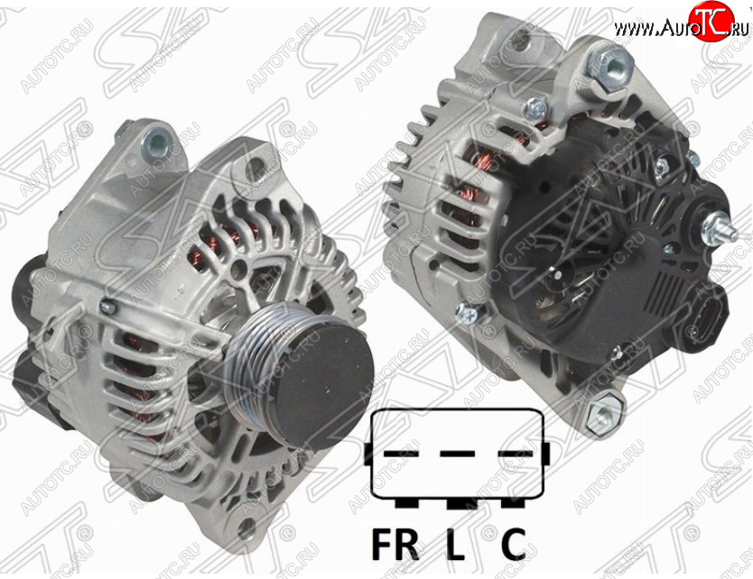 14 349 р. Генератор SAT (2,0/2,4, 12V 110A) KIA Optima 3 TF рестайлинг седан (2013-2016)  с доставкой в г. Санкт‑Петербург