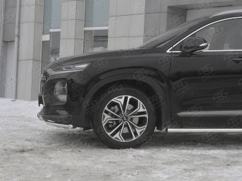 13 549 р. Защита переднего бампера из труб d42 Russtal Hyundai Santa Fe TM дорестайлинг (2018-2021)  с доставкой в г. Санкт‑Петербург. Увеличить фотографию 2