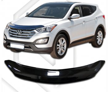 Дефлектор капота CA-Plastic Hyundai Santa Fe 3 DM дорестайлинг (2012-2016)