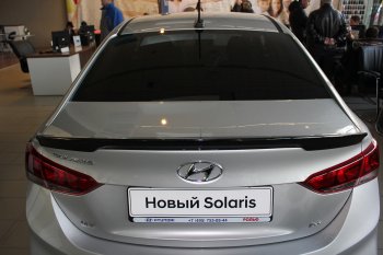 3 899 р. Спойлер на крышку багажника Автократ  Hyundai Solaris  HCR (2017-2022) седан дорестайлинг, седан рестайлинг (Неокрашенный)  с доставкой в г. Санкт‑Петербург. Увеличить фотографию 1