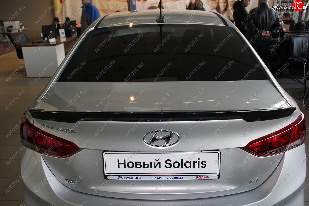 3 899 р. Спойлер на крышку багажника Автократ  Hyundai Solaris  HCR (2017-2022) седан дорестайлинг, седан рестайлинг (Неокрашенный)  с доставкой в г. Санкт‑Петербург