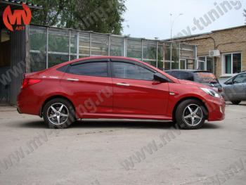 5 999 р. Пороги накладки ZEUS  Hyundai Solaris  RBr (2010-2017) седан дорестайлинг, хэтчбэк дорестайлинг, седан рестайлинг, хэтчбэк рестайлинг (Неокрашенный)  с доставкой в г. Санкт‑Петербург. Увеличить фотографию 1