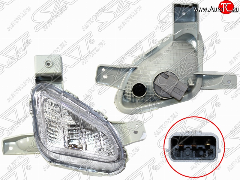 1 499 р. Левая противотуманная фара SAT Hyundai Sonata LF рестайлинг (2017-2019)  с доставкой в г. Санкт‑Петербург