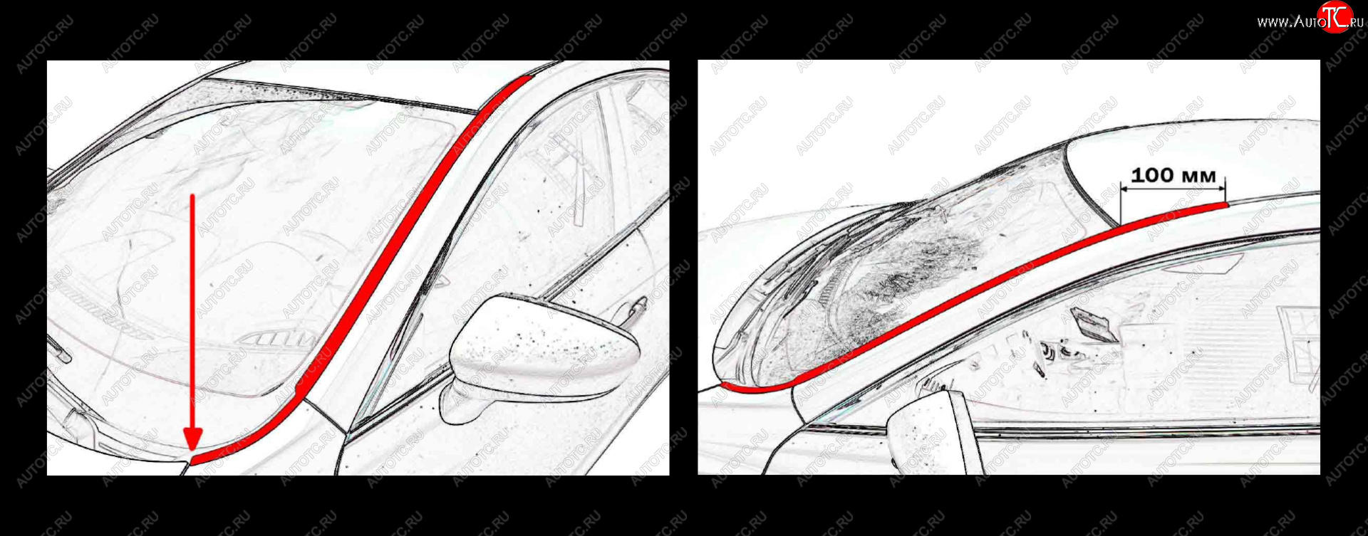 1 849 р. Водостоки лобового стекла Стрелка 11  Hyundai Sonata  EF (2001-2013) рестайлинг ТагАЗ  с доставкой в г. Санкт‑Петербург