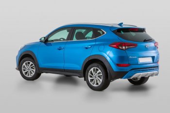 11 799 р. Накладка заднего бампера YT  Hyundai Tucson  TL (2015-2018) дорестайлинг (Неокрашенная)  с доставкой в г. Санкт‑Петербург. Увеличить фотографию 3