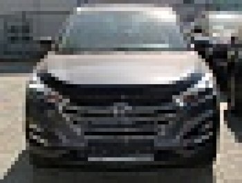 2 879 р. Дефлектор капота SIM Hyundai Tucson TL дорестайлинг (2015-2018)  с доставкой в г. Санкт‑Петербург. Увеличить фотографию 2