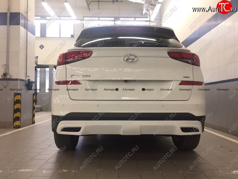 6 799 р. Юбка заднего бампера АВТОКРАТ  Hyundai Tucson  TL (2018-2021) рестайлинг (Неокрашенная)  с доставкой в г. Санкт‑Петербург