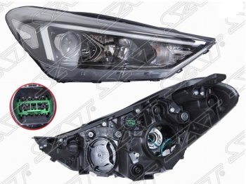 22 299 р. Правая передняя фара SAT (LED)  Hyundai Tucson  TL (2018-2021) рестайлинг  с доставкой в г. Санкт‑Петербург. Увеличить фотографию 1