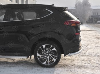 16 999 р. Защита заднего бампера (Ø63 мм, нержавейка) RUSSTAL Hyundai Tucson TL рестайлинг (2018-2021)  с доставкой в г. Санкт‑Петербург. Увеличить фотографию 2