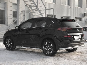 16 999 р. Защита заднего бампера (Ø63 мм, нержавейка) RUSSTAL Hyundai Tucson TL рестайлинг (2018-2021)  с доставкой в г. Санкт‑Петербург. Увеличить фотографию 4