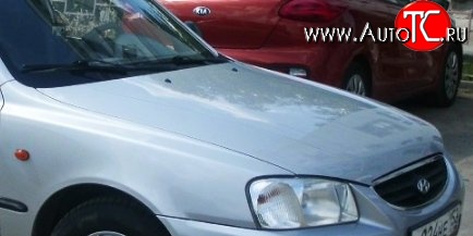 15 999 р. Капот Стандартный Hyundai Accent седан ТагАЗ (2001-2012) (Окрашенный)  с доставкой в г. Санкт‑Петербург