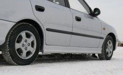 4 099 р. Пороги накладки Style  Hyundai Accent  седан ТагАЗ (2001-2012) (Неокрашенные)  с доставкой в г. Санкт‑Петербург. Увеличить фотографию 4