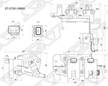 1 799 р. Катушка зажигания SAT  Hyundai Accent  седан ТагАЗ (2001-2012), Hyundai Elantra  XD (2000-2003), KIA Cerato  1 LD (2003-2008)  с доставкой в г. Санкт‑Петербург. Увеличить фотографию 1