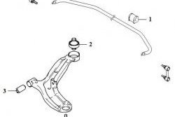 199 р. Полиуретановая втулка стабилизатора передней подвески Точка Опоры (18,5 мм)  Hyundai Accent  седан ТагАЗ - Verna  2 MC  с доставкой в г. Санкт‑Петербург. Увеличить фотографию 2