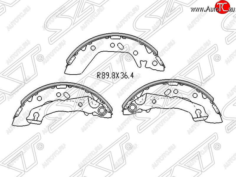 1 669 р. Колодки тормозные SAT (задние)  Hyundai Accent  седан ТагАЗ (2001-2012)  с доставкой в г. Санкт‑Петербург