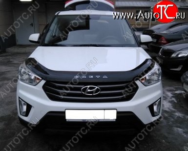 999 р. Дефлектор капота Russtal  Hyundai Creta  GS (2015-2021) дорестайлинг, рестайлинг  с доставкой в г. Санкт‑Петербург