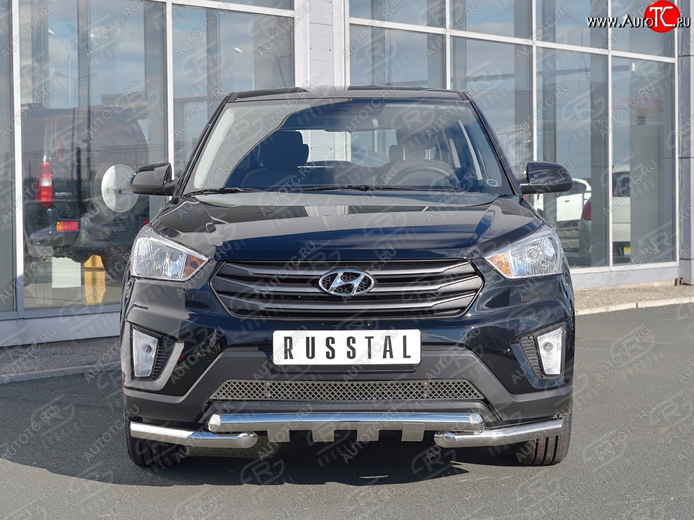 3 749 р. Защитная решётка в воздуховод бампера Berkut (нержавейка) Hyundai Creta GS рестайлинг (2019-2021)  с доставкой в г. Санкт‑Петербург