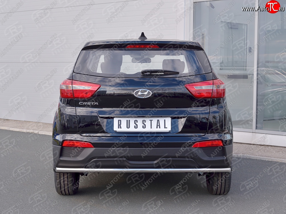 15 599 р. Защита заднего бампера (Ø42 мм, нержавейка) SLITKOFF  Hyundai Creta  GS (2015-2021) дорестайлинг, рестайлинг  с доставкой в г. Санкт‑Петербург