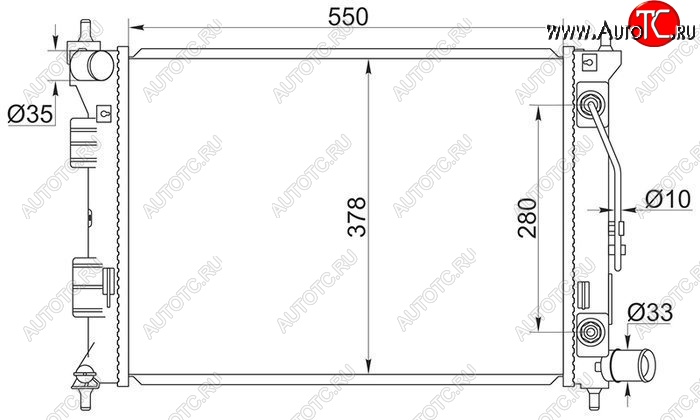 4 099 р. Радиатор двигателя SAT (трубчатый, МКПП/АКПП) Hyundai I30 2 GD дорестайлинг универсал (2011-2015)  с доставкой в г. Санкт‑Петербург