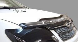1 799 р. Дефлектор капота CA-Plastic  Hyundai Elantra  AD (2016-2019) (Classic черный, Без надписи)  с доставкой в г. Санкт‑Петербург. Увеличить фотографию 2